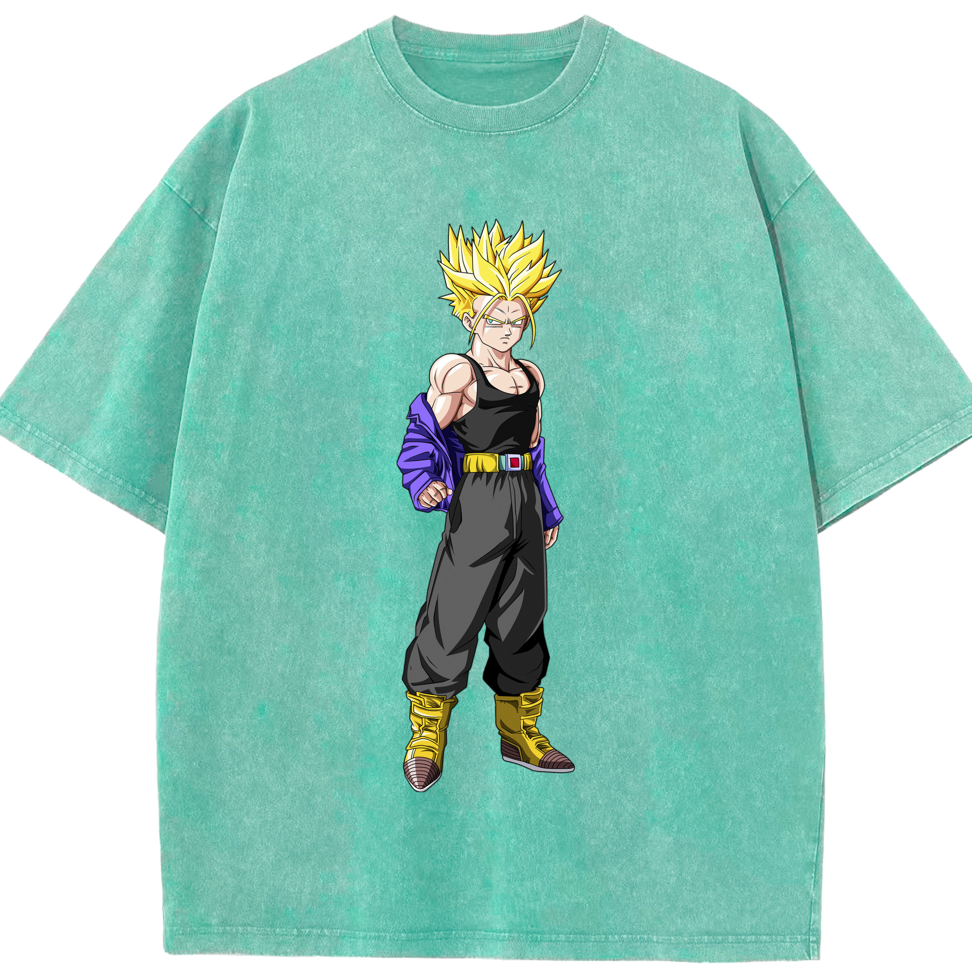 （画像用） ドラゴンボール トランクス（Torankusu）DRAGON BALL Trunks 綿100% ヴィンテージ風 半袖Tシャツ（フロントプリント）